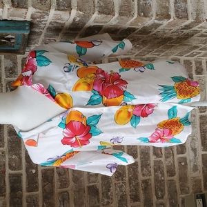 OP Vintage Hawaiian Hibiscus Button Down Shirt